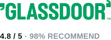 Glassdoor, Arcanys rated 4.8 out of 5, 98% of employees recommend